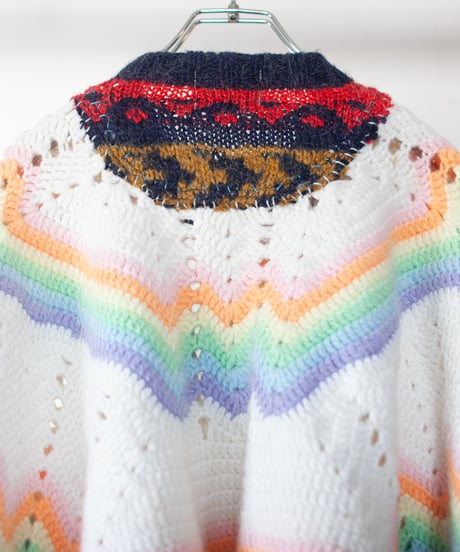 "虹のショートニット" Rainbow short-knit, Rebuild by vintages