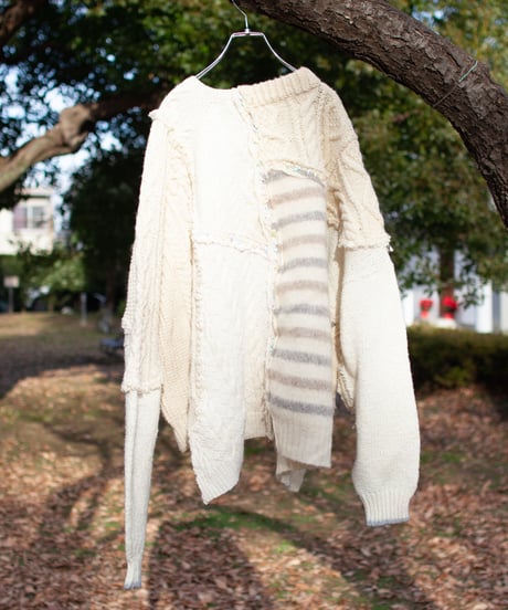 "ドリーミー・ポップ" Dreamy pop over knit, Rebuild by vintages