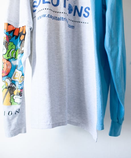 "檸檬と氷菓の思い出" Memories of Lemon and Ice long-sleeved T-shirt, Rebuild by vintages