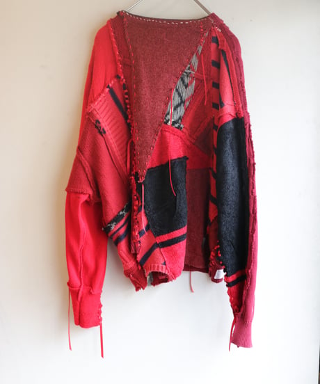 "レッドエンド・ガールフレンド" Red end girl friend, reconstructed from red knit vintages