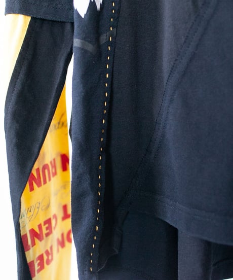 "私だけの向日葵" my own sunflower long-sleeved T-shirt, Rebuild by vintages