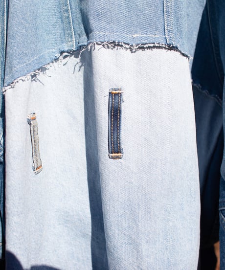 "青くゆめみるスリーピー・デニムガウンコート" Dreamy Blue Sleepy Denim Gown Coat, Rebuild by vintages