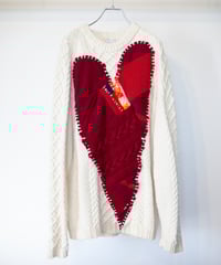 "つぎはぎのラブのセーター 第十一色" patchwork of kove knit, Rebuild by vintages