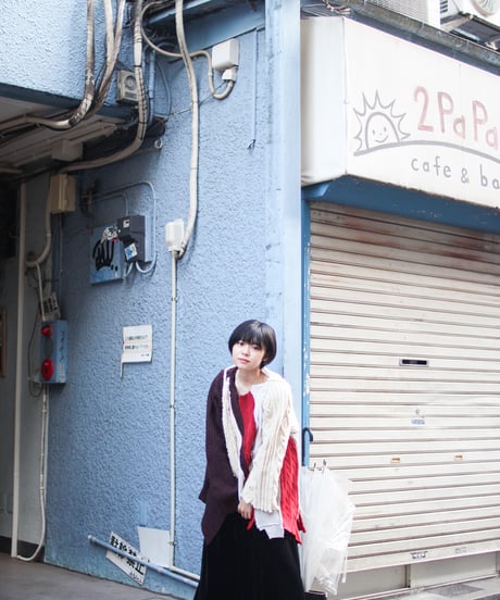 "くずれたルージュ"  Collapsed rouge Knit, Rebuild by vintages