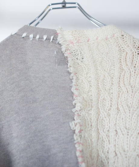 "淡い花のカーディガン" pale flowers cardigan, Rebuild by vintages