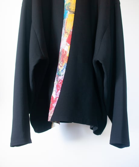 《0＜nisai+α≦Y》 riri zip painted jacket / formal black