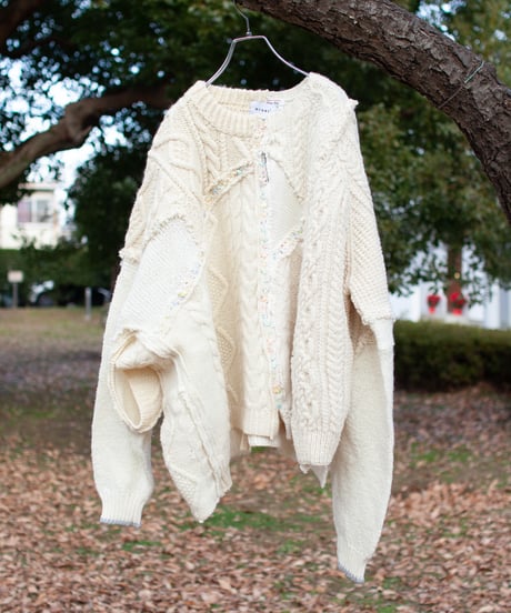 "ドリーミー・ポップ" Dreamy pop over knit, Rebuild by vintages