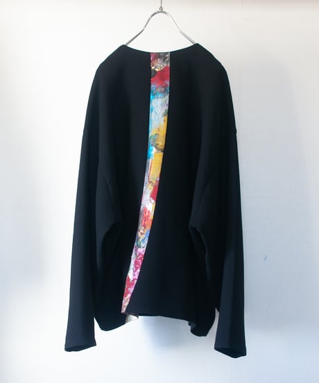 《0＜nisai+α≦Y》 riri zip painted jacket / formal black