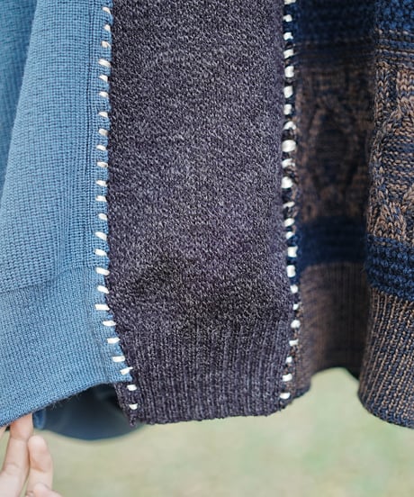 "理と青のカーディガン" Reason and Blue Cardigan, rebuild by vintages