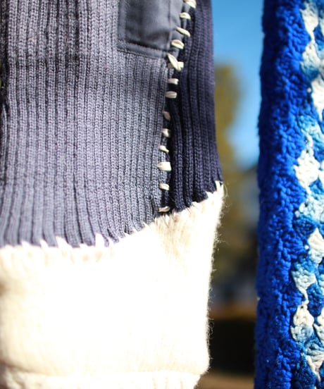 "青に抱かれる彼女のマフラー" Her muffler embraced by blue, Rebuild by vintages