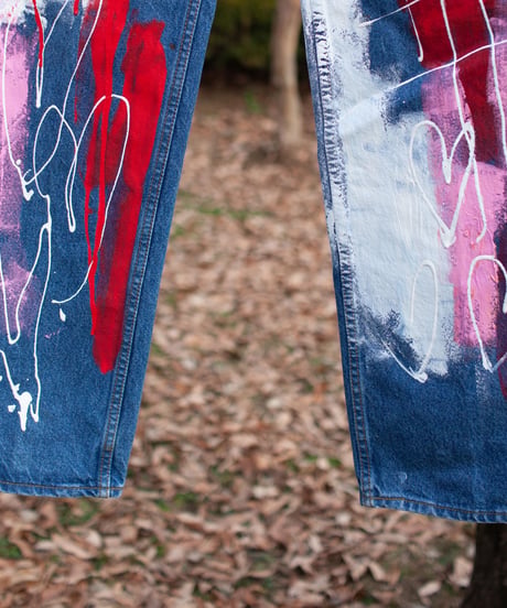 “愛し合う二人” Two people in love, the sky of happiness, Based on Vintage Levi’s
