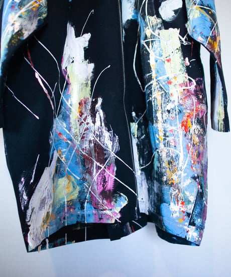 《0＜nisai+α≦Y》 riri zip painted coat / formed black