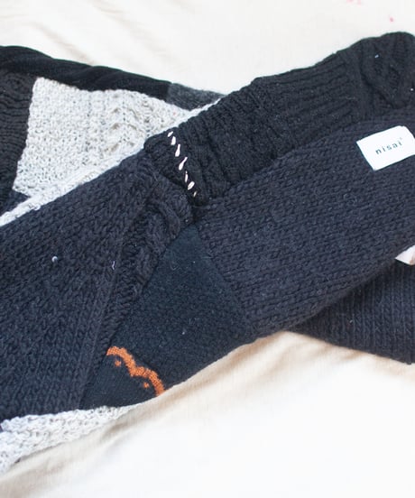 "つぎはぎのアームニット／レッグウォーマー 第五十三色" Arm Knit/Leg Warmers, Rebuild by vintages