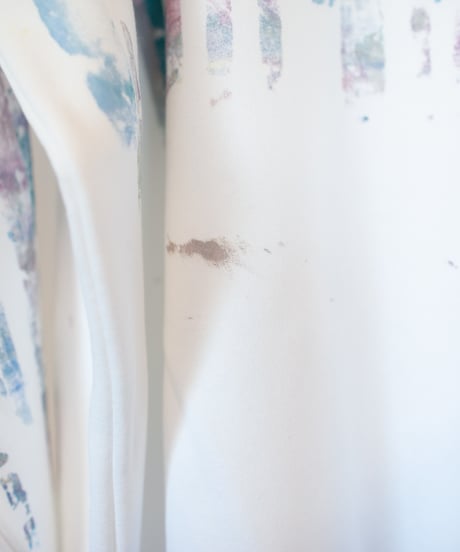 "明るい涙" Analog silk screen overlay blurring hand-printed Trainer