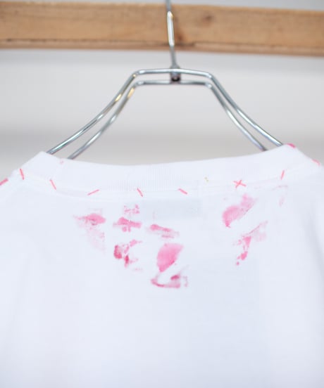 "まぶしいネオン" Dazzling neon, Hand-printed silk-screen T-shirt