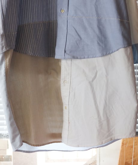 "七青" Seven Blue Colors Long Shirt Rebuild by Vintages