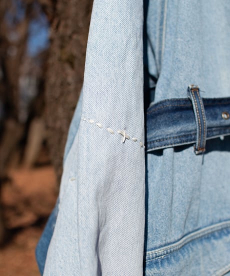 "青くゆめみるスリーピー・デニムガウンコート" Dreamy Blue Sleepy Denim Gown Coat, Rebuild by vintages