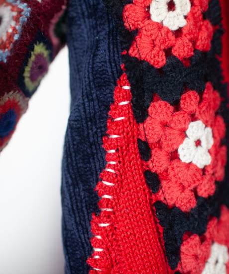 "花のカーディガン" Flowers cardigan, Rebuild by vintages