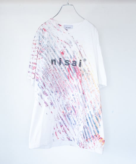 "色彩手刷りと刻まれた名前のTシャツ 第八色" T-shirt with hand-printed colors and engraved name