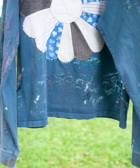 "私だけの花のロンT / 第五色" my own flower longlong-sleeved T-shirt, Rebuild by vintages