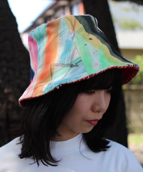 【nisai × daisuke kondo】”遊びと色の果て” After Painting Play Hat / 006