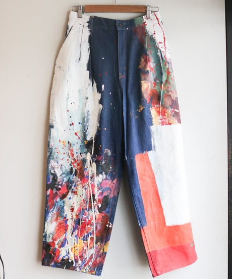 "デザイナーと画家" Drawing from Designer and painter,  Based on Vintage denim pants