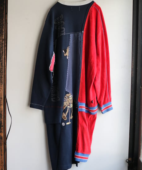 "ボーイフレンド・ワンピース" Dress one-piece for boyfriend, from sweat trainer vintages
