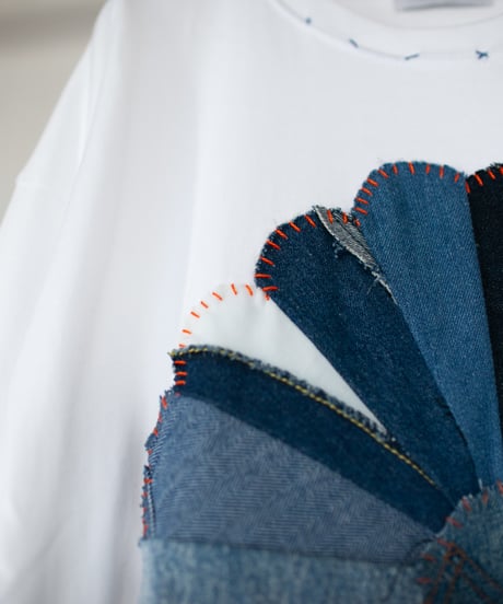 "私だけの花のロンT / 第八十一色" my own flower L/S T-shirt, Patchworked by vintages