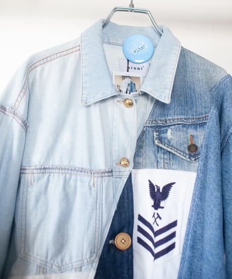 "航海" Voyager denim jacket, Rebuild by vintages