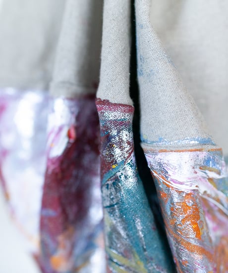 《0＜nisai+α≦Y》 Painted Ball bag / beige linen