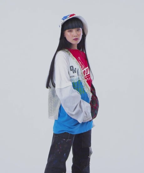 "四ヶ月"  Long sleeve t-shirt Inspired by four months, Rebuild by vintages