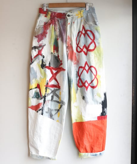 "二重ハート" Overlapping love and unlove, Based on Bleach denim pants