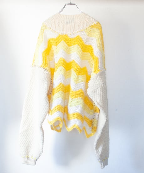 "乱反射する光の結晶" light crystals short-knit, Rebuild by vintages