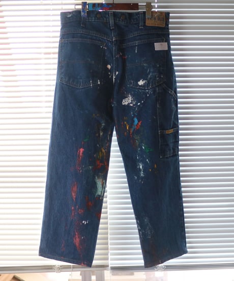 "黒風白雨2" Storm painted denim 2nd, Based on vintage denim