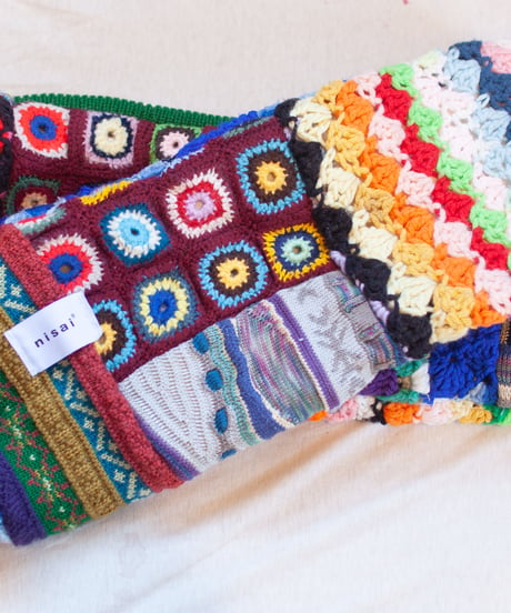 "つぎはぎのアームニット／レッグウォーマー 第五十五色" Arm Knit/Leg Warmers, Rebuild by vintages