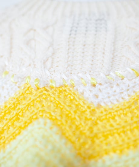 "乱反射する光の結晶" light crystals short-knit, Rebuild by vintages