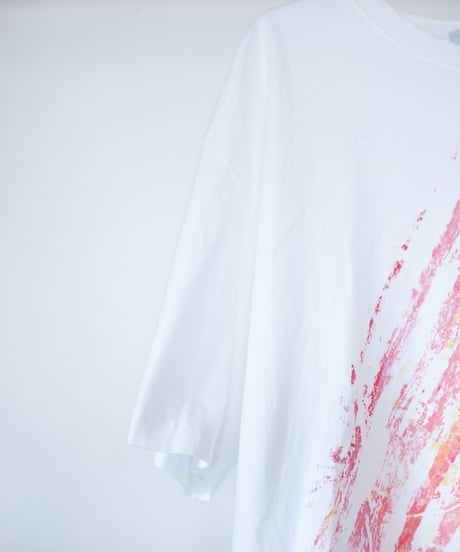 "色彩記録の手刷りのTシャツ 第十色" T-shirt by Analog silk screen overlay blurring hand-print