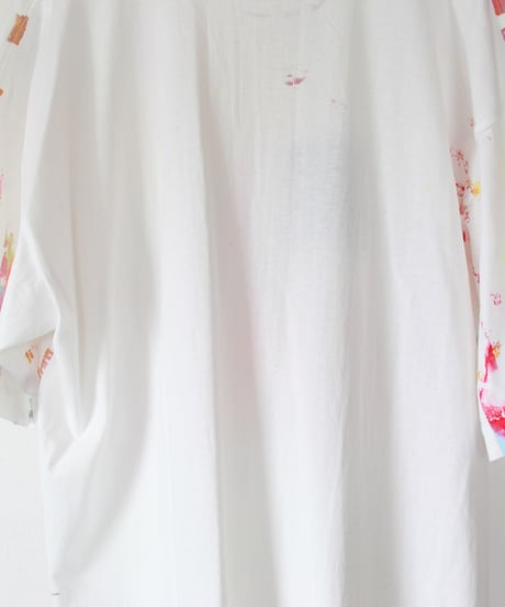 "七月の色彩交遊" Multicolor hand-printed T-shirt