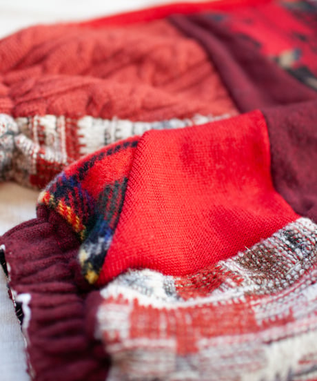 "つぎはぎのアームニット／レッグウォーマー 第三十八色" Arm Knit/Leg Warmers, Rebuild by vintages
