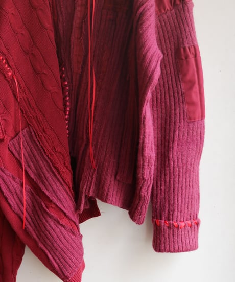 "群赤" crowd red knit, reconstructed from red knit vintages