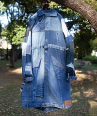 《nisai × soma komatsuno》"青のコート" Patchwork mods coat, Rebuild by vintage Levis