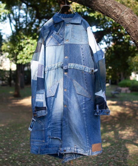 《nisai × soma komatsuno》"青のコート" Patchwork mods coat, Rebuild by vintage Levis