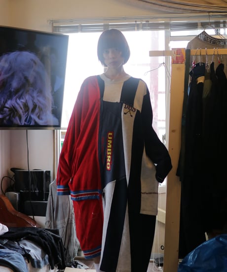 "ボーイフレンド・ワンピース" Dress one-piece for boyfriend, from sweat trainer vintages