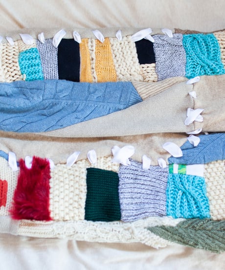 "つぎはぎのアームニット／レッグウォーマー 第四十七色" Arm Knit/Leg Warmers, Rebuild by vintages
