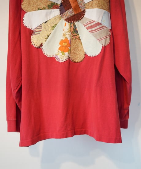 "私だけの花のロンT / 第十四色" my own flower longlong-sleeved T-shirt, Rebuild by vintages
