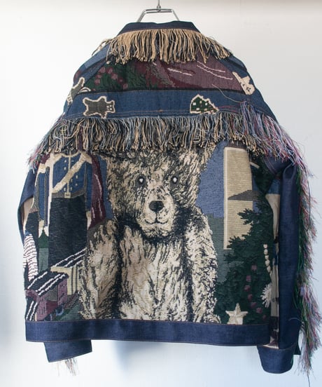 《nisai × soma komatsuno》"テディ" Patchwork oversized jacket, Rebuild by vintage rug and denim