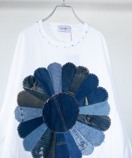 "私だけの花のロンT / 第八十一色" my own flower L/S T-shirt, Patchworked by vintages