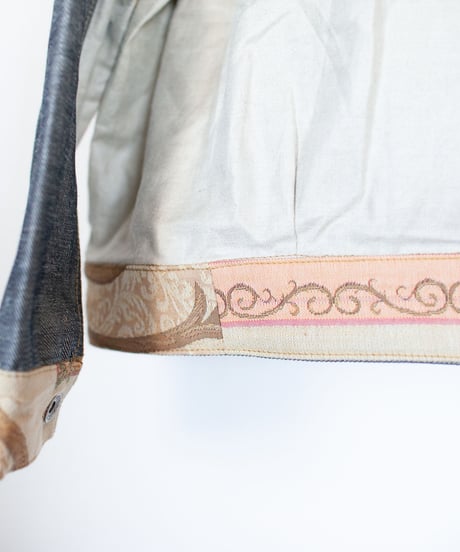 《nisai × soma komatsuno》"私だけの花" Patchwork oversized jacket, Rebuild by vintage rug and denim