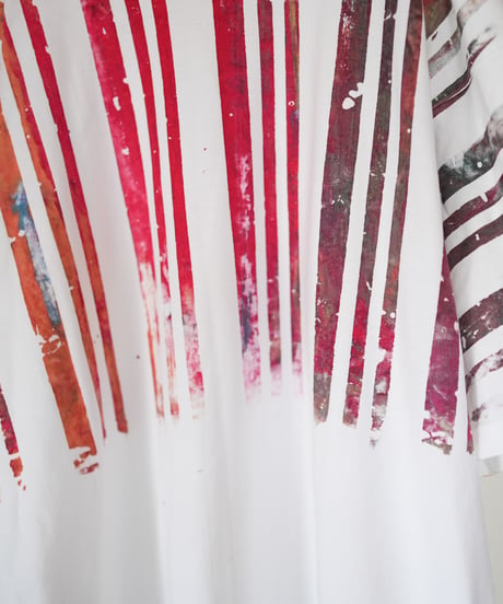 "色彩手刷りのTシャツ 2024年版 第三色" T-shirt with hand-printed colors