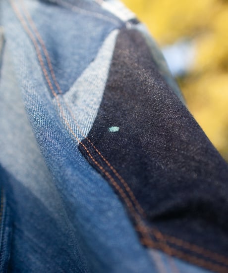 《nisai × soma komatsuno》"青のコート" Patchwork mods coat, Rebuild by vintage Levis